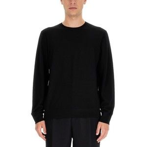 Theory Relaxed Fit Black Wool Sweater With Round Neckline - NWT